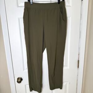 Eddie Bauer Women's Traveler M Ankle Pants Lightweight UPF 50+ Green 1583701